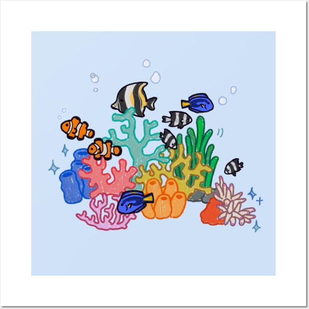 Coral reef friends Wall Art by ballooonfish